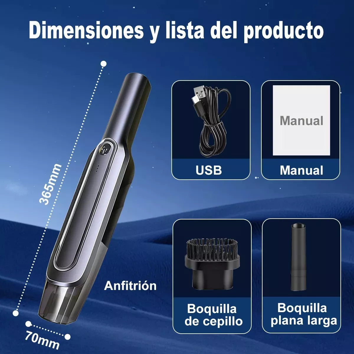 Aspiradora Mini Recargable Casa/Carro